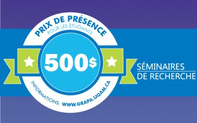 Prix de présence pour assister aux séminaires de recherche.
